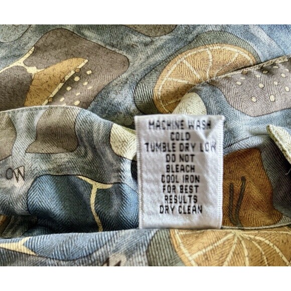 Bachrach 100% Silk Short Sleeve Button Up Martini Bar Drinks Shirt Men’s Size XL - Picture 5 of 6